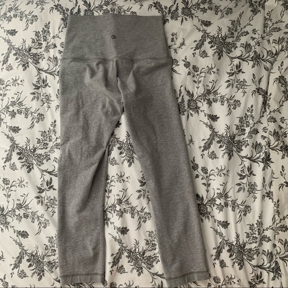 Light Grey Lululemon Crop Leggings - Picture 2 of 5